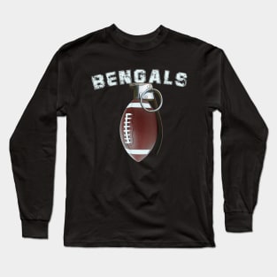 Bengals Bootball Grenade. Long Sleeve T-Shirt